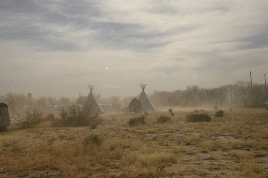 Dust Storm, El Cosmico, Marfa www.bluemesablog.com